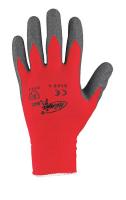 3NGW9 Coated Gloves, S, Gray/Red, PR