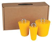 3NJL3 Drain Plug Kit, Yellow, 2, 3, 4 In