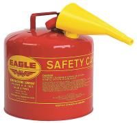 3NKR5 Type I Safety Can, 5 gal., Red, 13-1/2In H