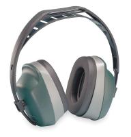 3NKY6 Ear Muff, 29dB, Headband, Black/Green