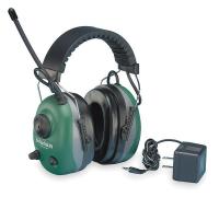 3NLA8 Electronic Ear Muff, 22dB, Over-the-H, Grn