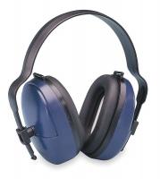 3NLD6 Ear Muff, 25dB, Headband, Black/Blue