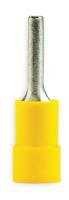3NLV6 Pin Terminal, Yellow, Butted, 12-10, PK50