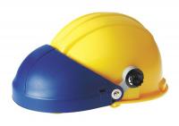 3NLY8 Headgear, Cap Mount, Yellow, Blue Visor