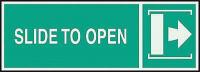 3NU37 Directional Sign, 5 x 14In, LT GRN/GRN, ENG