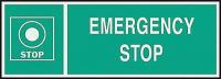 3NU53 Emergency Sign, 5 x 14In, LT GRN/GRN, ENG