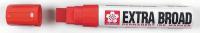 3NUX3 Industrial Marker, Extra Broad, Red, PK6