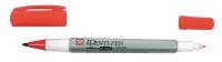 3NUX6 Permanent Pen, Fine/Extra Fine, Red, PK12