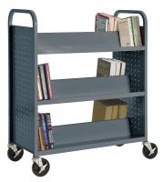 3NVF6 Book Truck, 42Hx37W In, 6 Shelves, Char