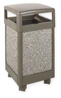 3NXA5 Waste Receptacle, Hinged Top, 29 G, Bronze
