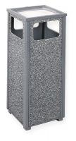 3NXC7 Ash &amp; Waste Trash Container, Gray