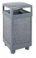 3NXD2 Waste Receptacle, Hinged Top, 29 G, Gray