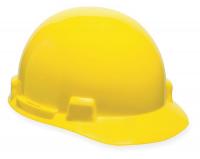 3NXW5 Hard Hat, FrtBrim, Slotted, 4Rtcht, Yellow