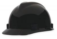 3NXX1 Hard Hat, FrtBrim, Slotted, 4Rtcht, Black