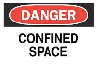 3NY28 Danger Sign, 7 x 10In, R and BK/WHT, ENG