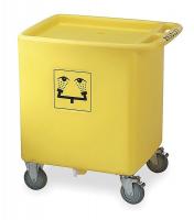 3NY85 Eyewash Station Waste Container, Yellow