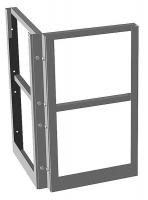 3NYH5 Corner Guard Rail, W 2 Ft, L 2 Ft, Steel