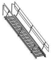 3NYH8 Mezzanine Stair Unit, Assembled, H 110 In