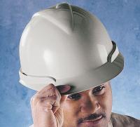 3PB97 Hard Hat, FrtBrim, Slotted, 4Rtcht, White