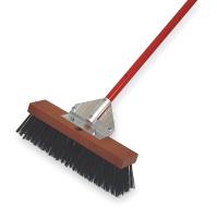 3PCA7 Push Broom w/Hndl, Black Round Steel Wire