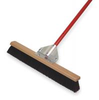 3PCA8 Push Broom w/Hndl, Burgundy PP, Hardwood