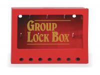 3PDD7 Group Lockout Box, 7 Locks Max, Red