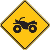3PLX1 Traffic Sign, 12 x 12In, BK/YEL, SYM