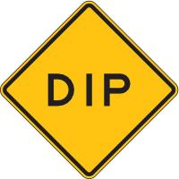 3PLZ5 Traffic Sign, 12 x 12In, BK/YEL, Dip, Text