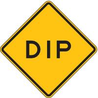 3PLZ6 Traffic Sign, 24 x 24In, BK/YEL, Dip, Text