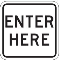 6GLY7 Traffic Sign, 18 x 18In, BK/WHT, ENGR GR AL