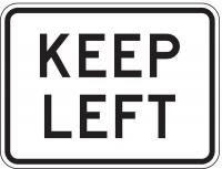 3PME4 Traffic Sign, 18 x 24In, BK/WHT, Keep Left