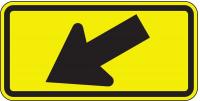 6AHT7 Traffic Sign, 18 x 30In, BK/FLUOR YEL, SYM