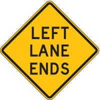 3PMF1 Traffic Sign, 24 x 24In, BK/YEL, Text, W9-1L