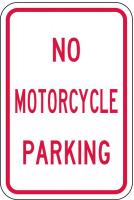 3PMG7 Parking Sign, 18 x 12In, R/WHT, Text