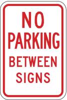6GMC6 Parking Sign, 18 x 12In, R/WHT, ENGR GR AL