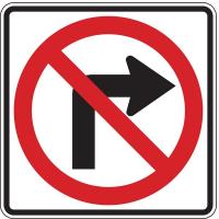 3PMJ3 Traffic Sign, 24 x 24In, R and BK/WHT, SYM