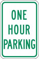 6GME4 Parking Sign, 18 x 12In, GRN/WHT, Text