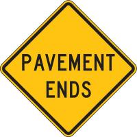 3PML5 Traffic Sign, 24 x 24In, BK/YEL, Text, W8-3
