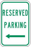 3PMN3 Parking Sign, 18 x 12In, GRN and BL/WHT