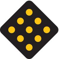 3PMP3 Safety Sign, 18 x 18In, YEL/BK, SYM