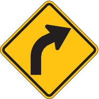 3PMP9 Traffic Sign, 12 x 12In, BK/YEL, SYM, MUTCD