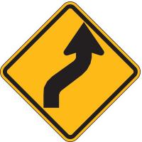 3PMR4 Traffic Sign, 12 x 12In, BK/YEL, SYM, MUTCD