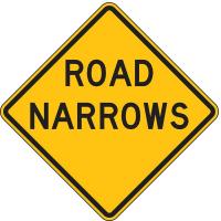 3PMR5 Traffic Sign, 30 x 30In, BK/YEL, Text, W5-1
