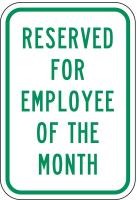3PMR8 Parking Sign, 18 x 12In, GRN/WHT, Text