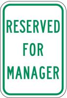 6GMF8 Parking Sign, 18 x 12In, GRN/WHT, Text