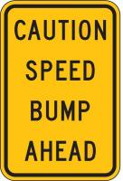 6DVE2 Traffic Sign, 18 x 12In, BK/YEL, DMD GR AL