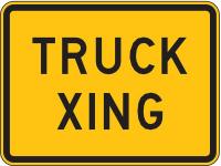 3PMW6 Traffic Sign, 18 x 24In, BK/YEL, TRK Xing