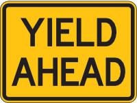 6DVF1 Traffic Sign, 18 x 24In, BK/YEL, DMD GR AL