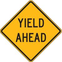 6DVF2 Traffic Sign, 24 x 24In, BK/YEL, DMD GR AL