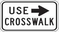 3PNA6 Traffic Sign, 12 x 18In, BK/WHT, R-Arrow
